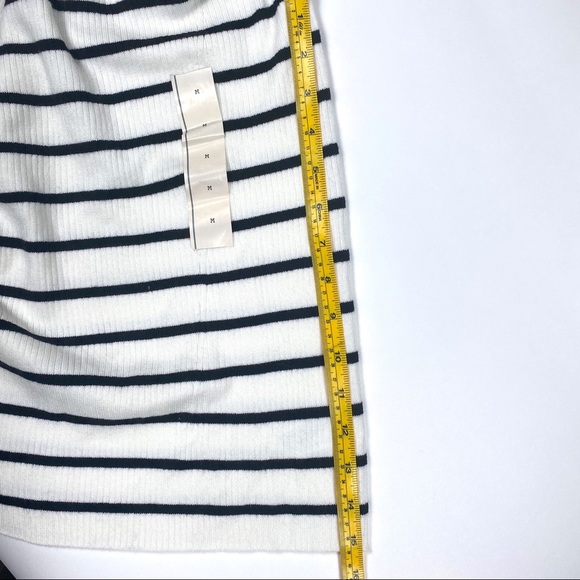 A New Day Cream Striped Long Sleeve Sweater Medium - Picture 5 of 11